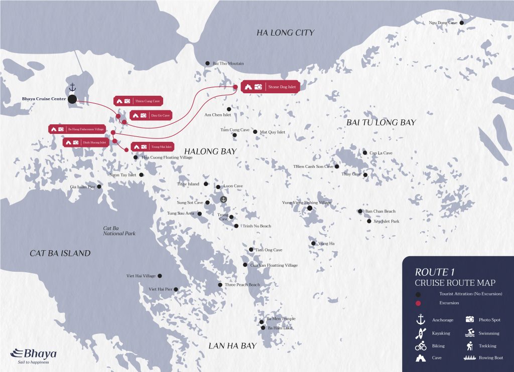 Halong Bay Routemap Route 1