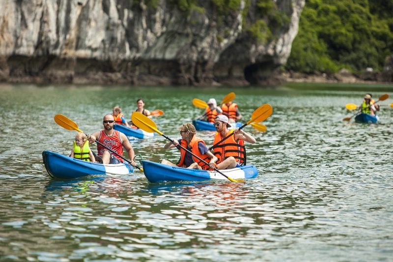 kayak during summer kayak-in-halong