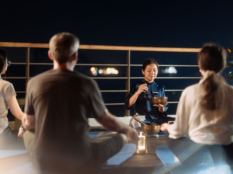 Sleeping well meditation in Halong Bay