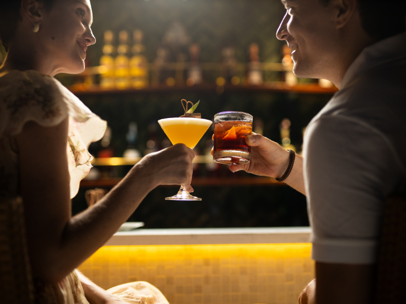 Sunset Cocktail with Canape