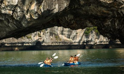 Kayaking in Halong Bay