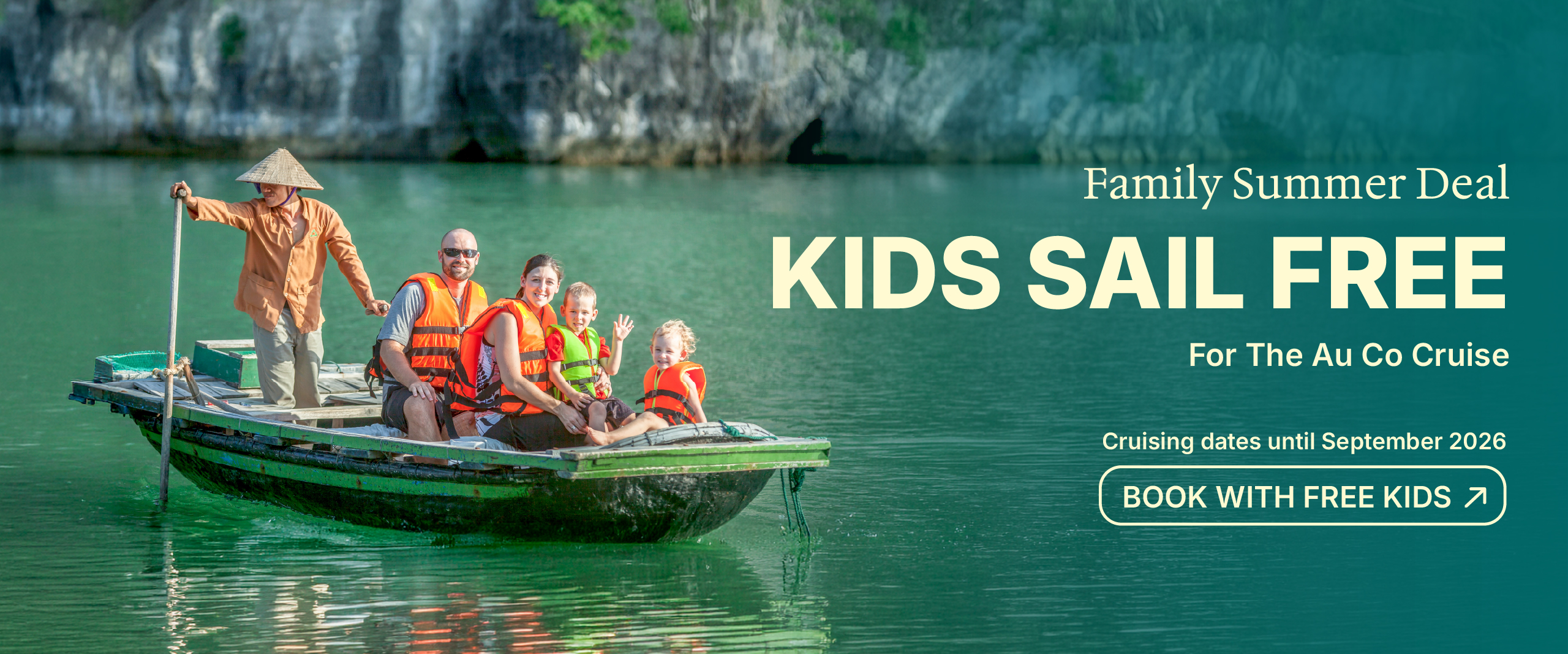 Kids Sail Free Promotion Halong Bay cruise