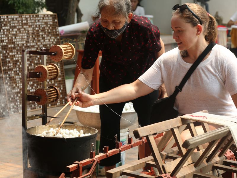 Silk Hoa Lu Loom Ninh Binh workshop