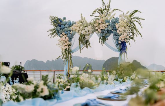 Halong Bay Wedding theme Blue & Sea