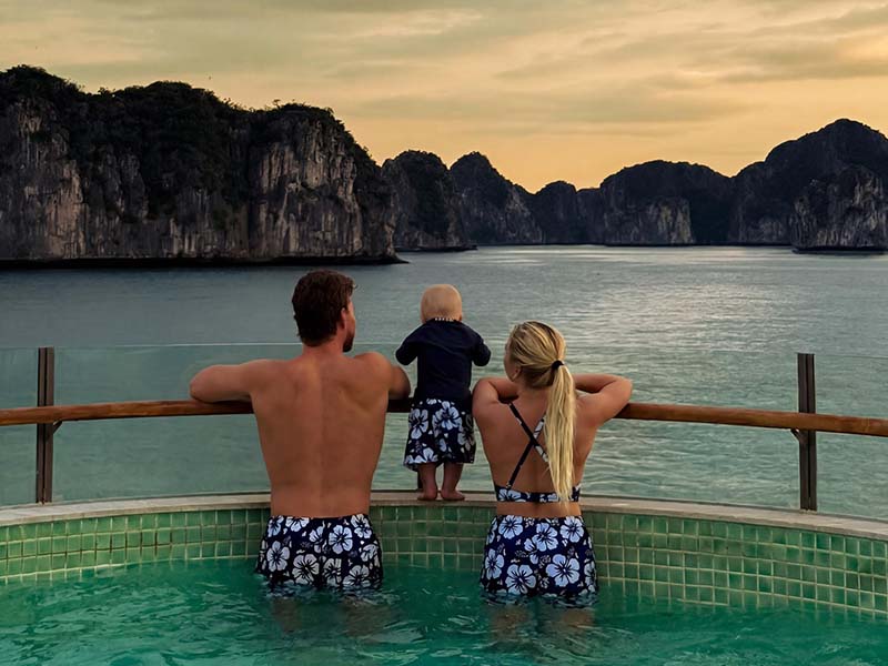 The all-season swimming pool on the Terrace Deck of Bhaya Soul